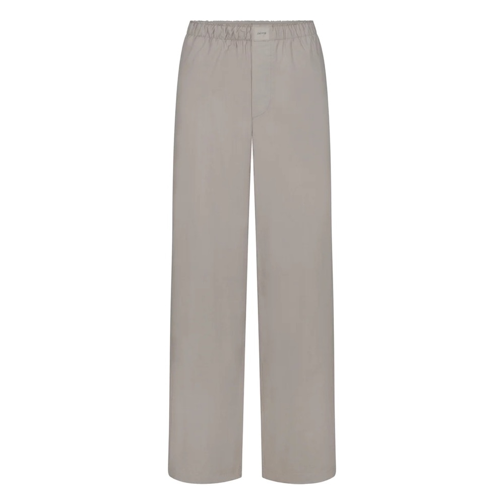 Skims Cotton Poplin Sleep Pant - Silver